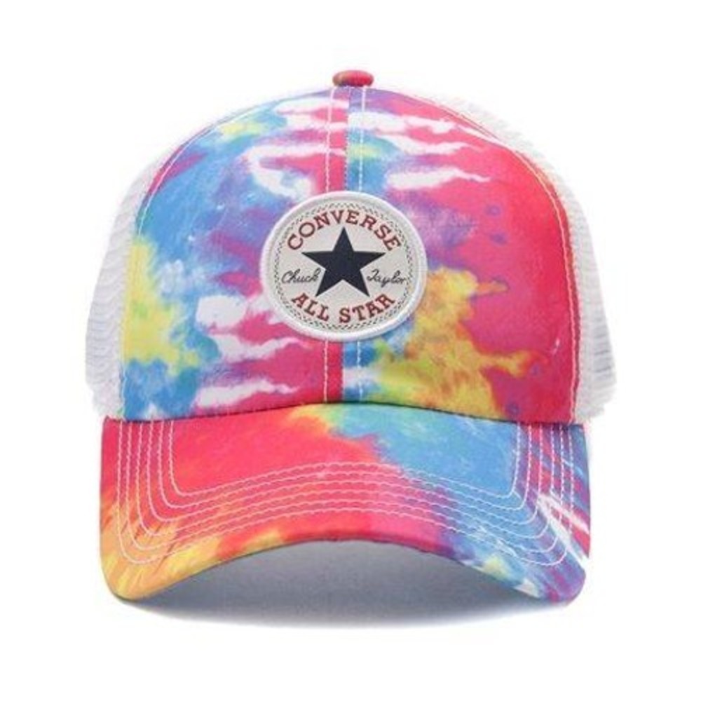 Converse Trucker Cap Unisex OS Tie Dye Excellent All Star Mesh Snapback Hat